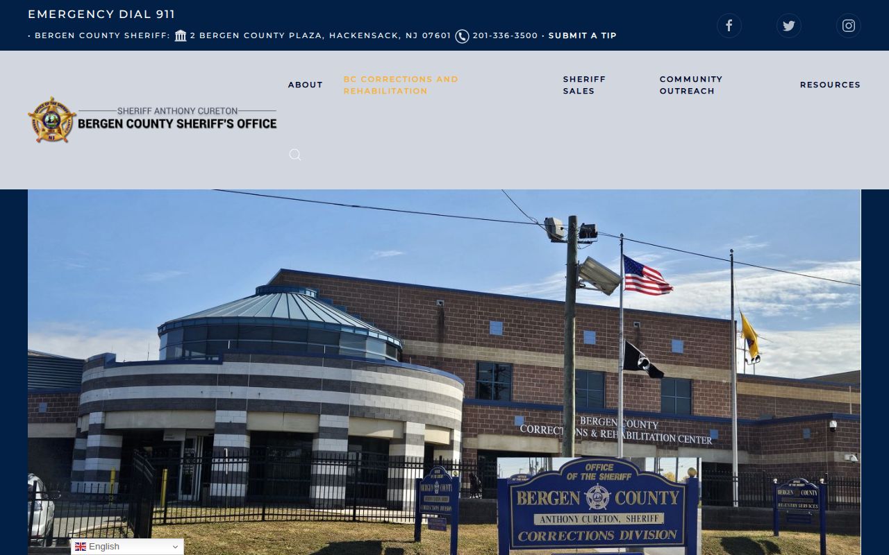 Bergen County 24-hour release lookup fallback on the BCCRC page